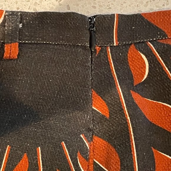 Dorothee Schumacher Black +Orange Wrap Mini Skirt-Cotton-Large - Picture 13 of 16